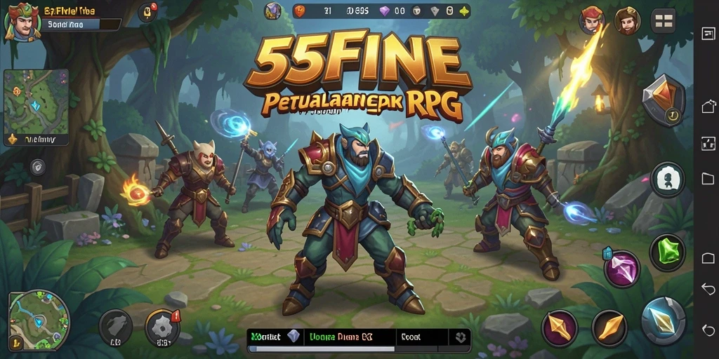 Tangkapan layar gameplay RPG yang menampilkan pertarungan seru dan karakter unik.