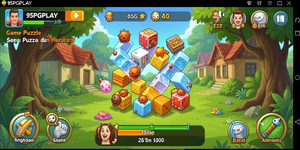 Tampilan gameplay 95PGPLAY dengan teka-teki seru dan tantangan menarik.