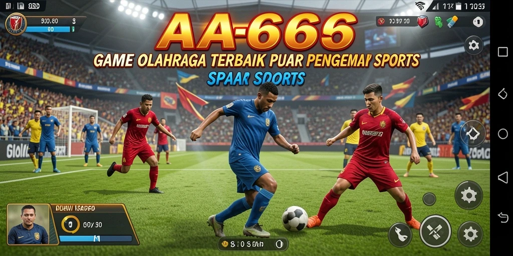 Screenshot gameplay AA666 menampilkan aksi olahraga yang mendebarkan.