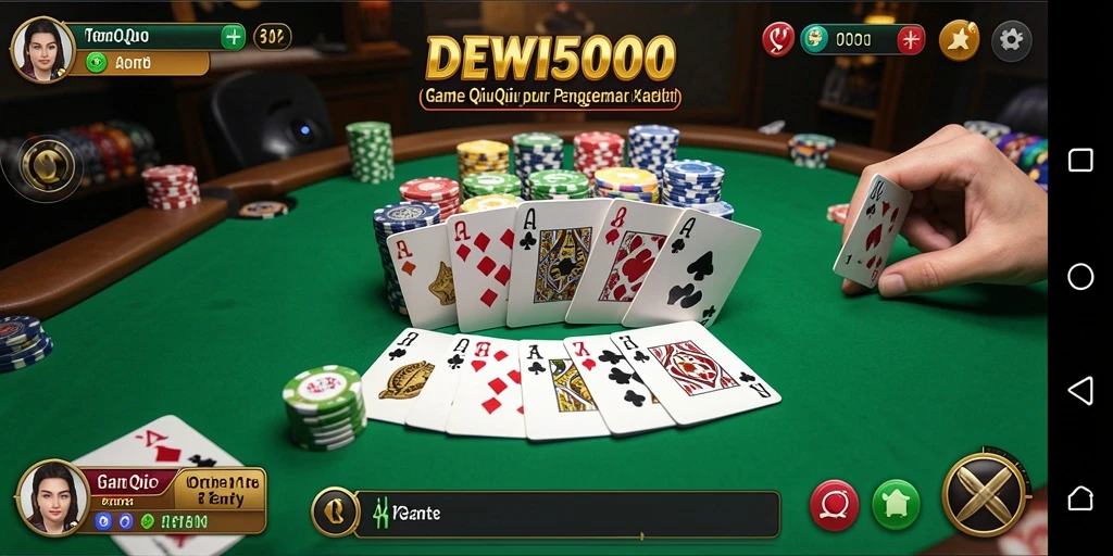 Gameplay menarik dari DEWI5000 dengan tampilan kartu QiuQiu.