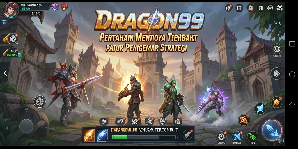 Screenshot gameplay DRAGON99 yang menunjukkan aksi Tower Defense yang menegangkan.