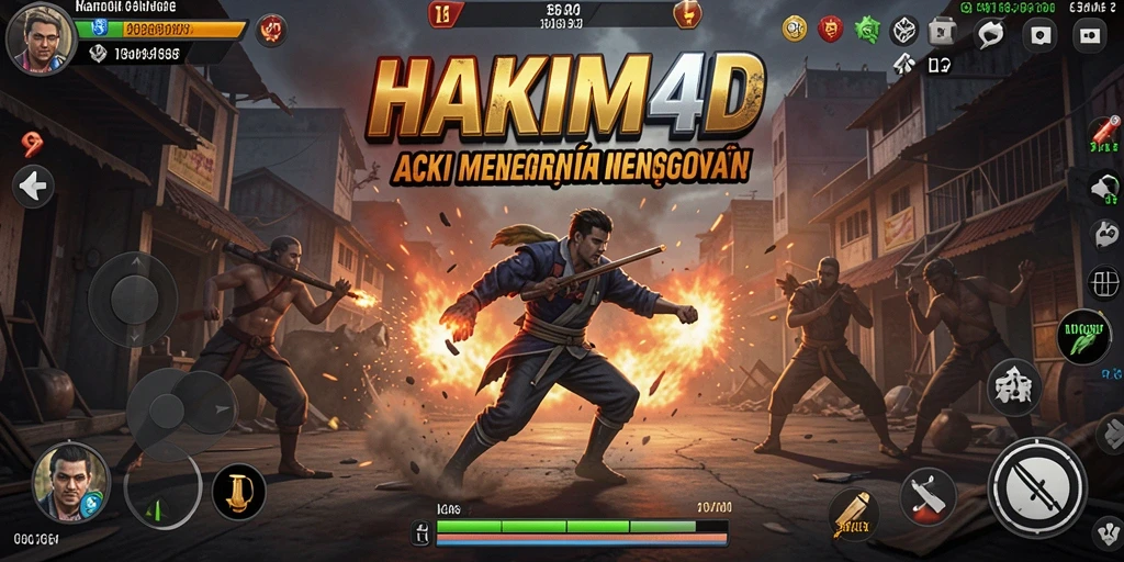 Tampilan gameplay seru HAKIM4D dalam aksi penuh adrenalin.