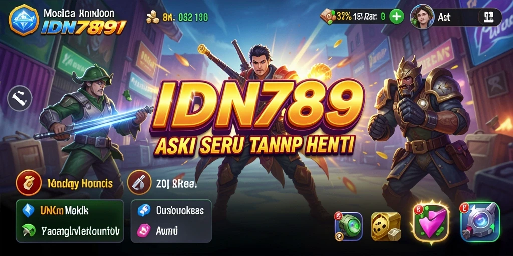 Screenshot utama menampilkan aksi mendebarkan dalam game IDN789.