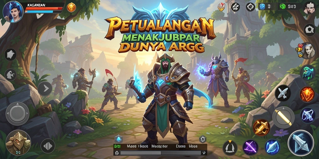 Tampilan seru saat bertarung dalam <strong>KAGANDAN</strong> di dunia ARPG.