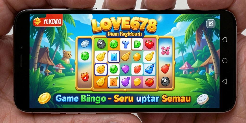 Tampilan screenshot utama LOVE678 menunjukkan gameplay Bingo yang mengasyikkan.