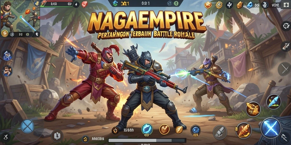 Pengalaman seru dalam gameplay menyerupai pertempuran Battle Royale.
