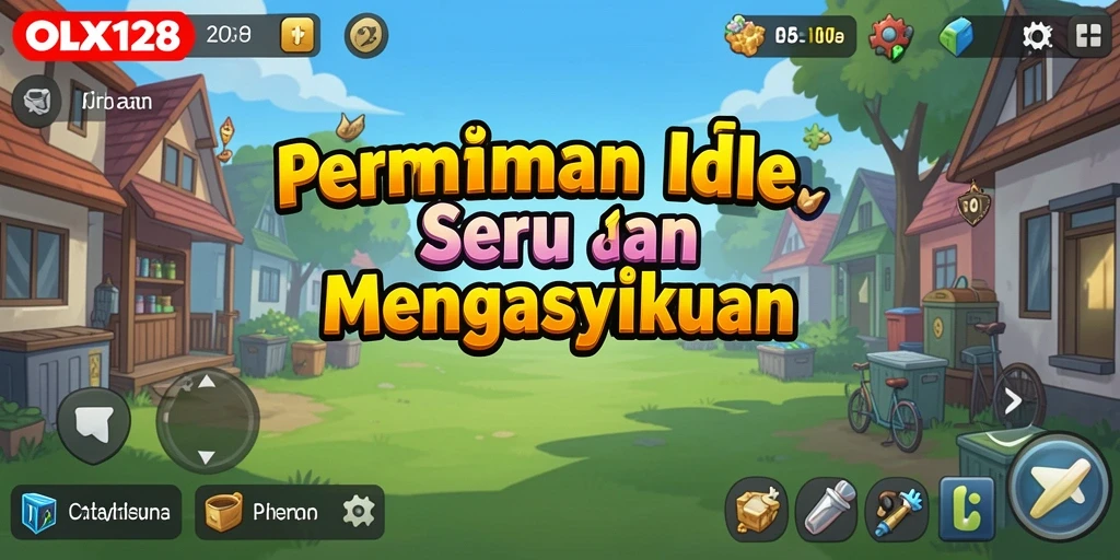 Screenshot menunjukkan gameplay menarik OLX128 dengan elemen Idle.