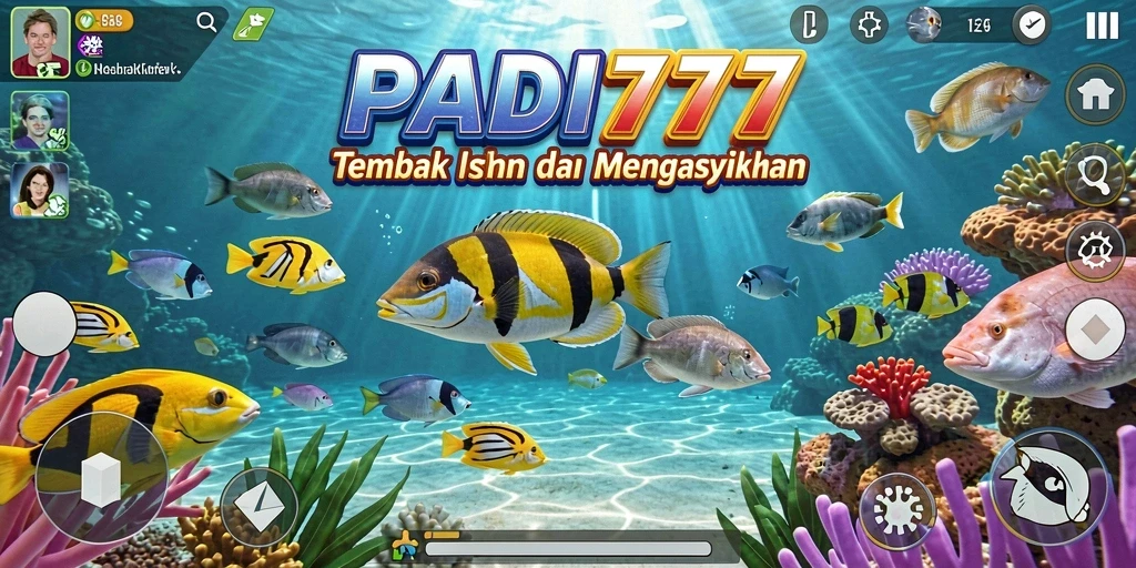 Tangkapan layar PADI777 menampilkan aksi seru dalam Tembak Ikan.