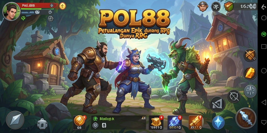 Screenshot gameplay <strong>POL88</strong> menampilkan aksi pertarungan yang seru dan mendebarkan.