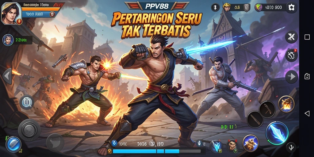 Screenshot gameplay PPV88 menampilkan aksi pertarungan yang epik.