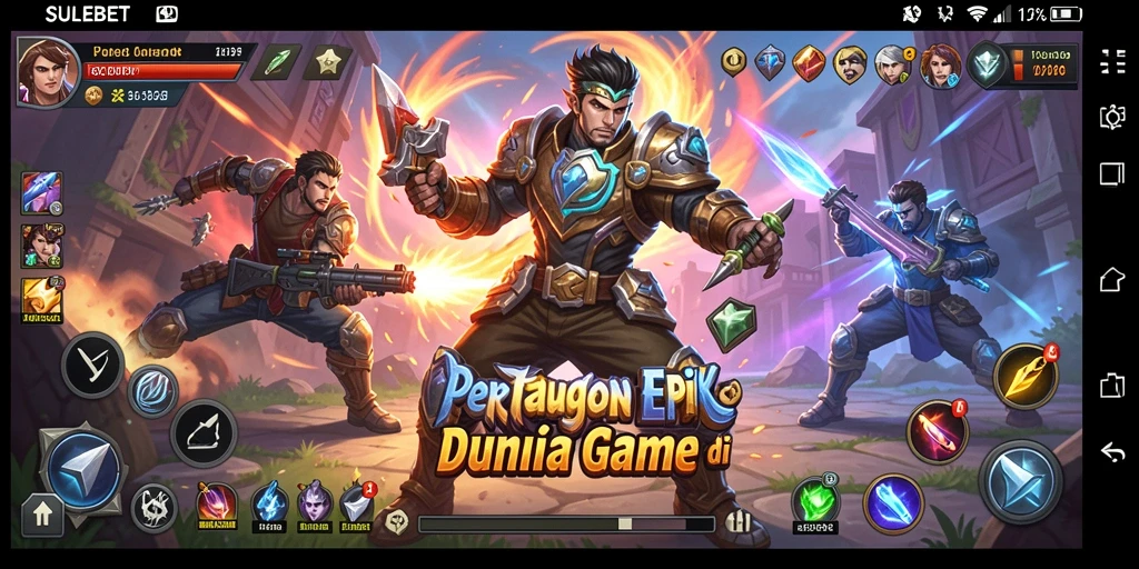 Screenshot SULEBET menampilkan pertarungan yang mendebarkan dan karakter yang dinamis.