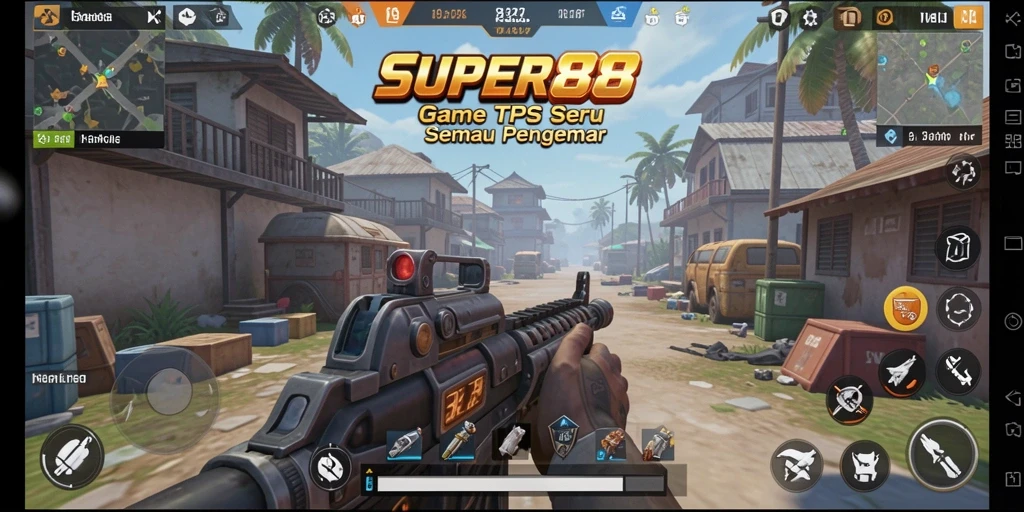 Tampilan gameplay SUPER88 yang menegangkan dan interaktif.