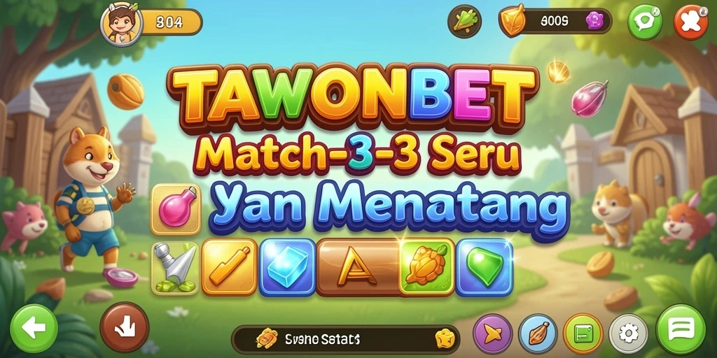 Screenshot menampilkan gameplay seru dan penuh warna dari TAWONBET.