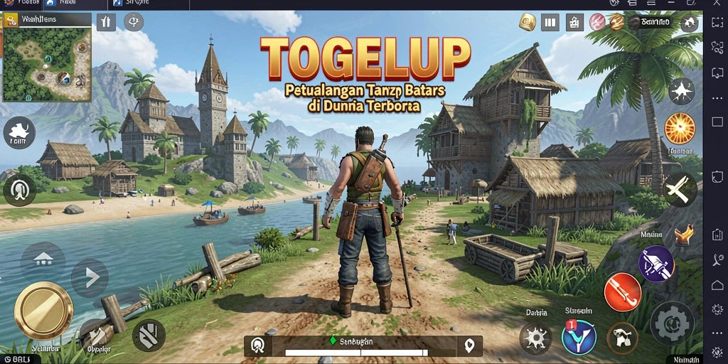 Tampilan gameplay TOGELUP yang memukau dalam dunia terbuka.